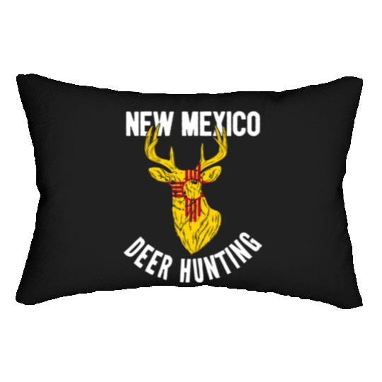 New Mexico Deer Hunting Buck Stag Hunter Lumbar Pillows
