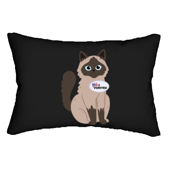 I Vomited Funny Cat American Election Voting Lumbar Pillows