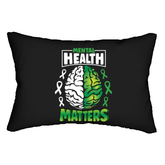 Mental Health Matters Spread Awareness Brain Lumbar Pillows