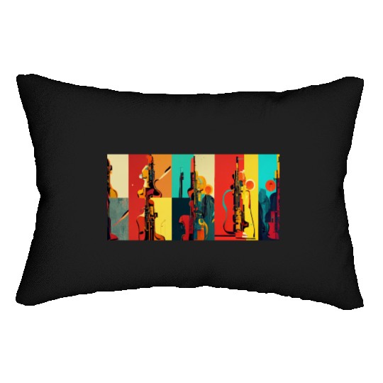 Jazz Session in Night Lumbar Pillows
