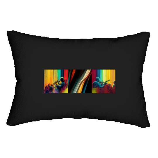 Jazz Session in Night Lumbar Pillows