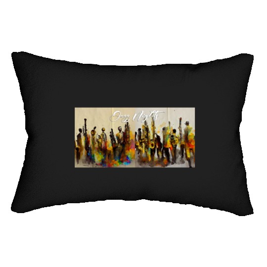 Jazz Session in Night Lumbar Pillows