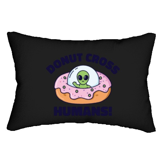 Space Area 51 Donut UFO Cute Alien Head Lumbar Pillows