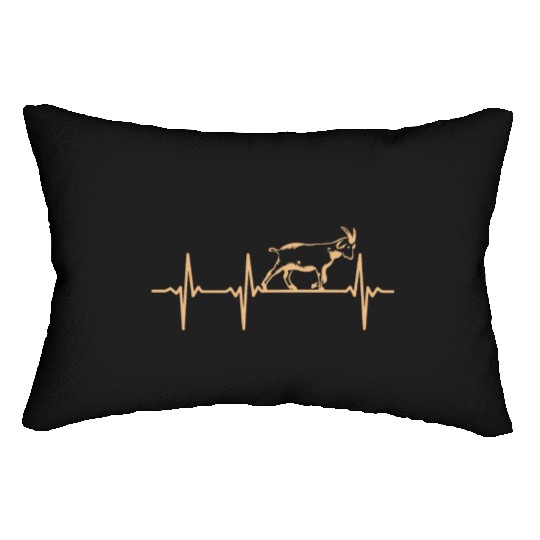 Goat Heartbeat Goat Farm Goat Farmer Goat Lover Lumbar Pillows