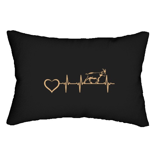Goat Heartbeat Heart Goat Farm Goat Farmer Goat Lo Lumbar Pillows