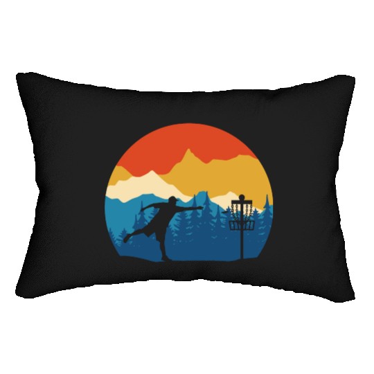 Disc Golf - Disc Golfing Player Ultimate Frisbee Lumbar Pillows