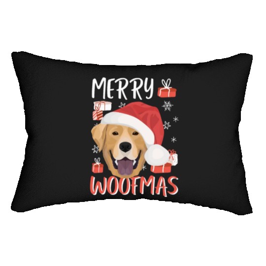 Labrador Merry Christmas Lumbar Pillows