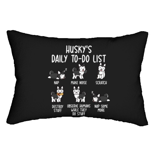 Husky Daily To Do List Lumbar Pillows