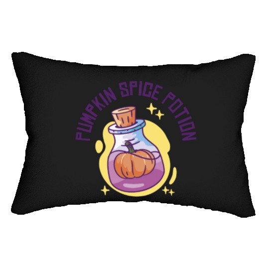 Pumpkin Spice Potion Coffee Enthusiast Halloween Lumbar Pillows