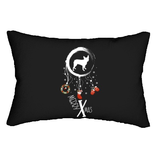 dog dreamcatcher Christmas Boston Terrier Lumbar Pillows