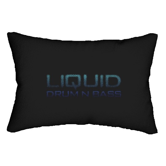 Liquid Drum N Bass Blue DNB Version Lumbar Pillows