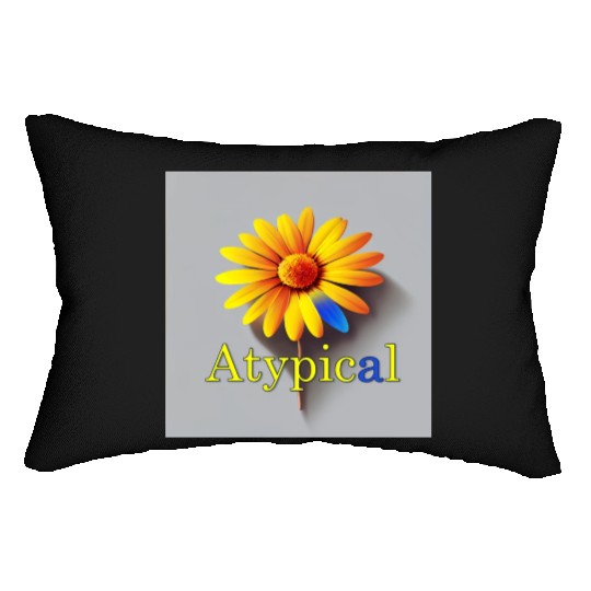 Colorful flower, atypical or neurodivergent Lumbar Pillows