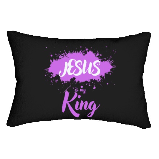 JESUS is my King Lumbar Pillows