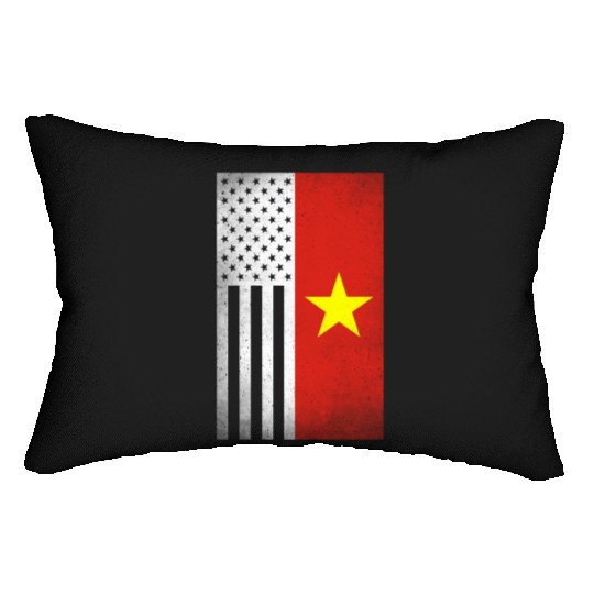Vietnam Design for proud Vietnamese Americans Lumbar Pillows
