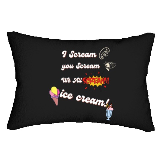 we all scream iceceam Lumbar Pillows