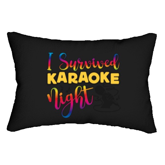 Karaoke Singer 80s Retro I Lumbar Pillows