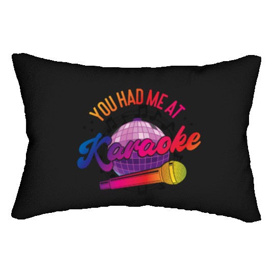 Karaoke Singer 80s Retro Disco Lumbar Pillows