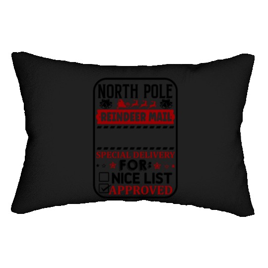 North Pole Reindeer Mail Lumbar Pillows