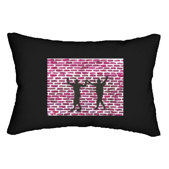 Black magic holyhock online by Yeshaya Dank Lumbar Pillows