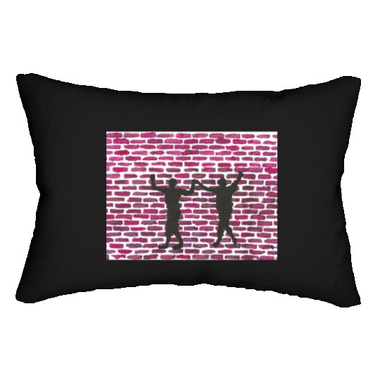 Black magic holyhock online by Yeshaya Dank Lumbar Pillows