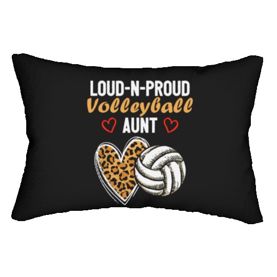 Loud-N-Proud Volleyball Aunt Birthday Party Family Lumbar Pillows