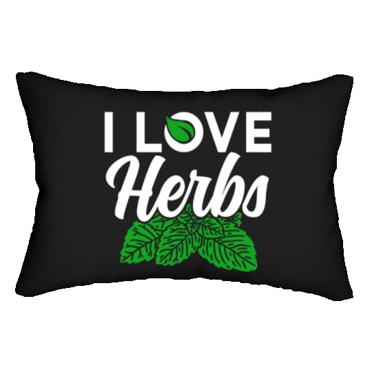 I Love Herbs Herbalist Gardening Herbalism Herb Lumbar Pillows
