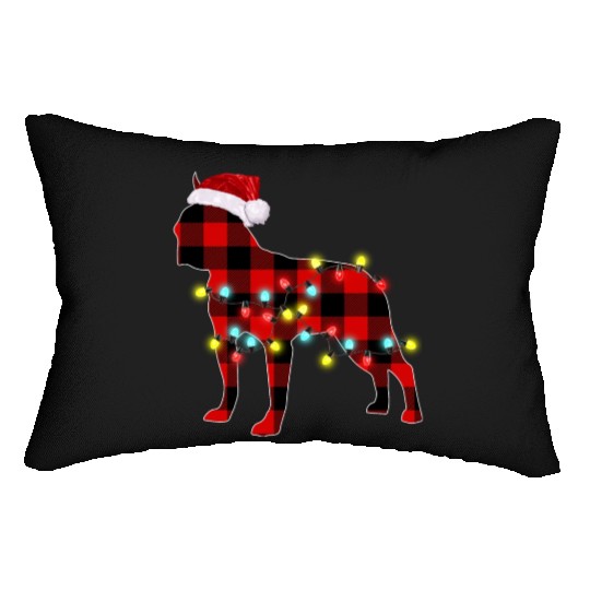 Boston Terrier Christmas Dog Lover Pajamas Lumbar Pillows