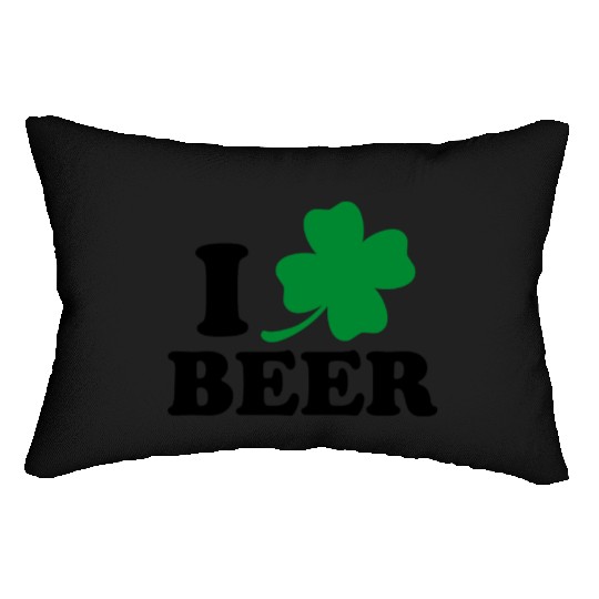 I Love Beer St Patricks Day Lumbar Pillows