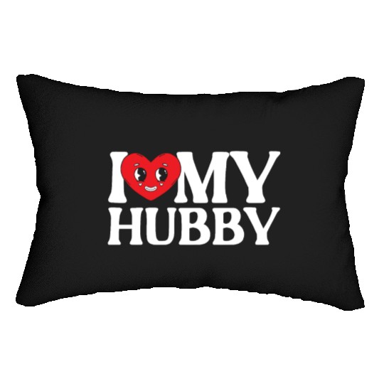 I Love My Hubby Valentines Day Marriage Cupid Love Lumbar Pillows