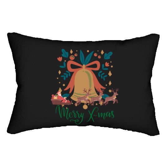 Jingle Bells Merry Christmas Lumbar Pillows