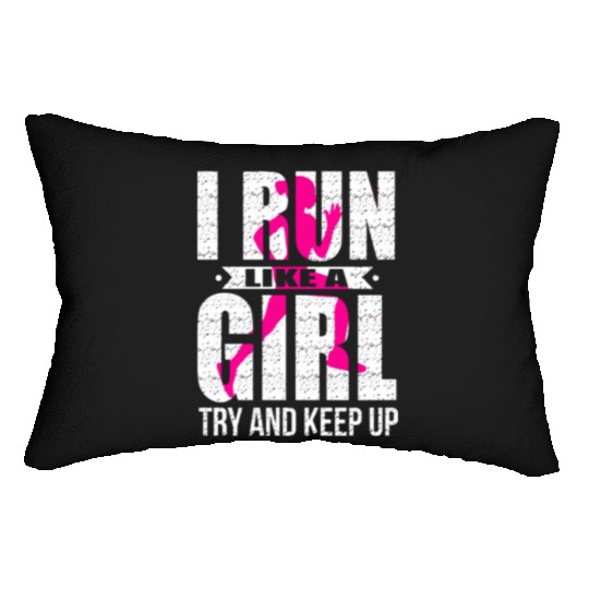 Running Runners For Women & Girls Lumbar Pillows