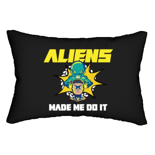 Alien Extraterrestrial Area 51 UFO Space Geek Gift Lumbar Pillows