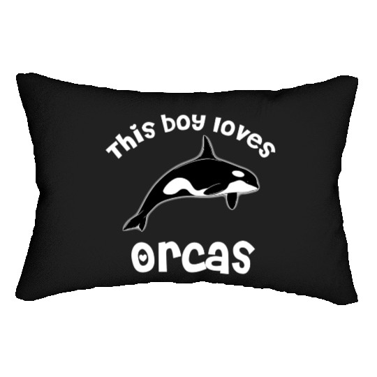 This Boy Loves Orcas Lover Funny Killer Whale Lumbar Pillows