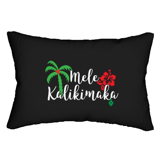 Mele Kalikimaka Hawaiian Merry Christmas Lumbar Pillows