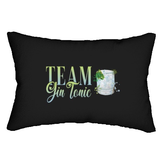 Team Gin Tonic Cocktail for Bartender Lumbar Pillows