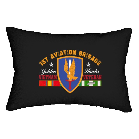 1st Aviation Brigade Vietnam Veteran Golden Hawks Lumbar Pillows