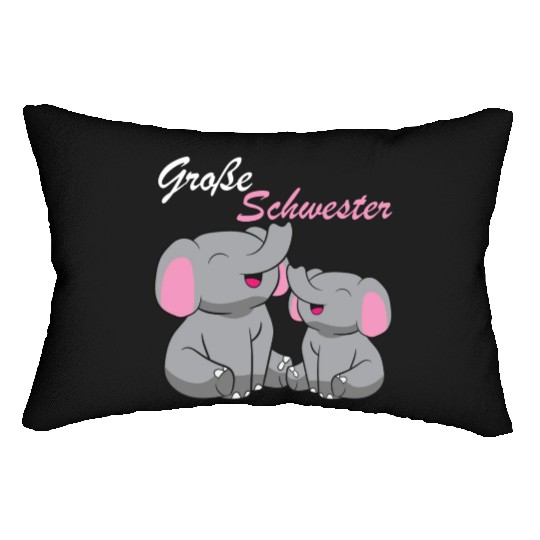 Elephants - Große Schwester Lumbar Pillows