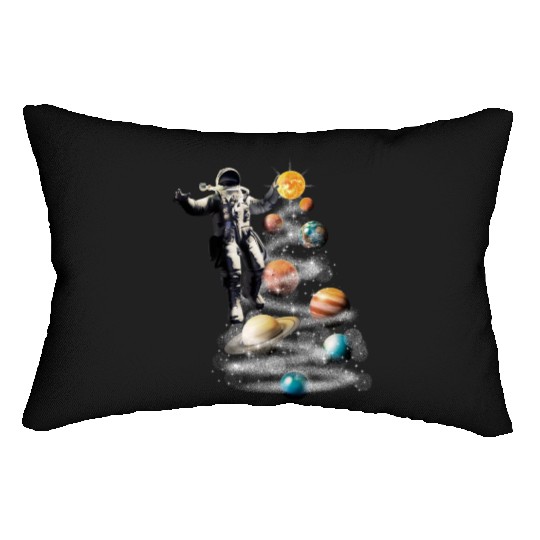Space Planet Christmas Tree Pajama Lights Holidays Lumbar Pillows