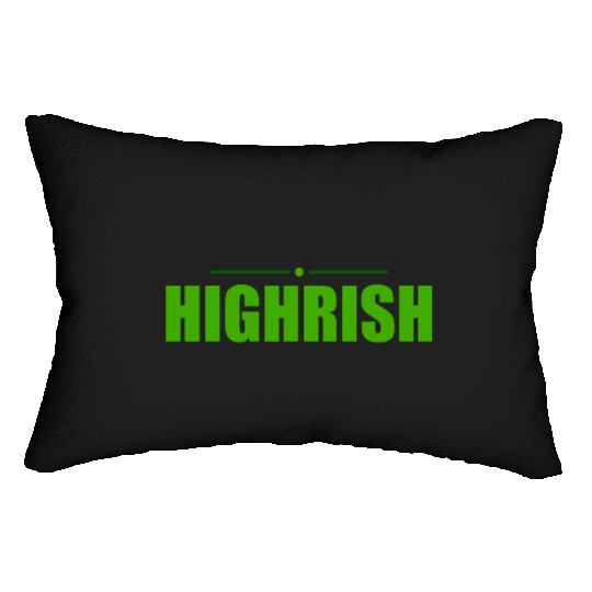Highrish Weed Marijuana St Patricks Day Lumbar Pillows