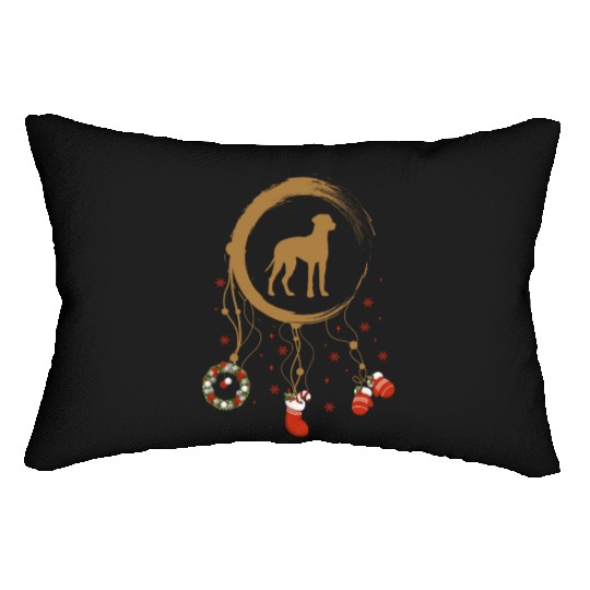 dog dreamcatcher Christmas Rhodesian Ridgeback Lumbar Pillows