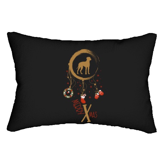 dog dreamcatcher Christmas Rhodesian Ridgeback Lumbar Pillows