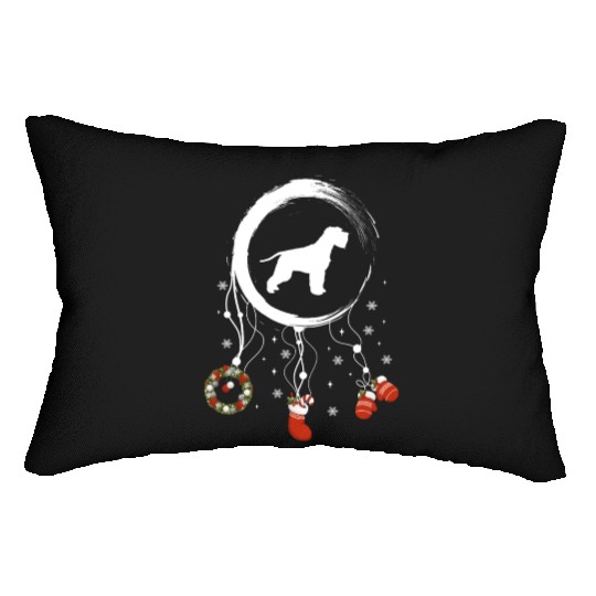dog dreamcatcher Christmas Schnauzer Lumbar Pillows
