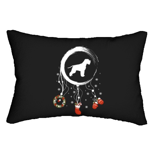 dog dreamcatcher Christmas Schnauzer Lumbar Pillows