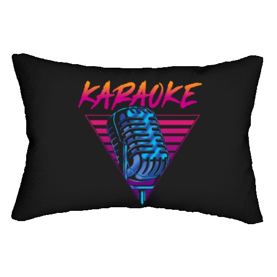 Karaoke Singer Retro 80s 90s Lumbar Pillows