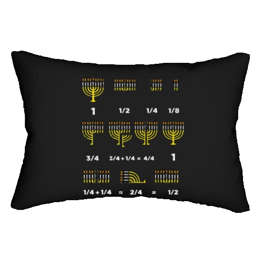 Hanukkah Math Fractions Menorah Chanukah Teacher Lumbar Pillows
