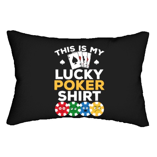 Poker Player - This Is My Lucky Poker Lumbar Pillows - Poke