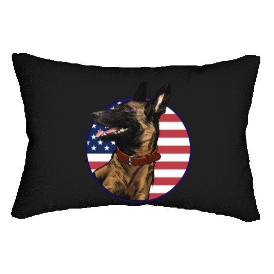 Belgian Malinois Dog Lover Dog Owner US American F Lumbar Pillows