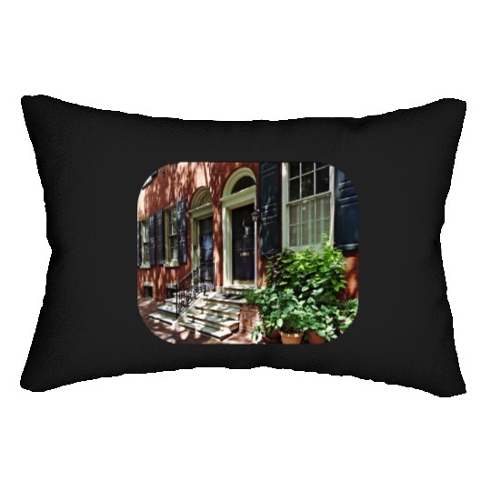 Philadelphia PA - Street in Society Hill Lumbar Pillows
