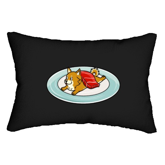 Shiba Inu Nigiri Sushi Lumbar Pillows