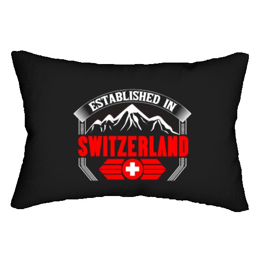 Switzerland Matterhorn Flag Gift Idea Lumbar Pillows